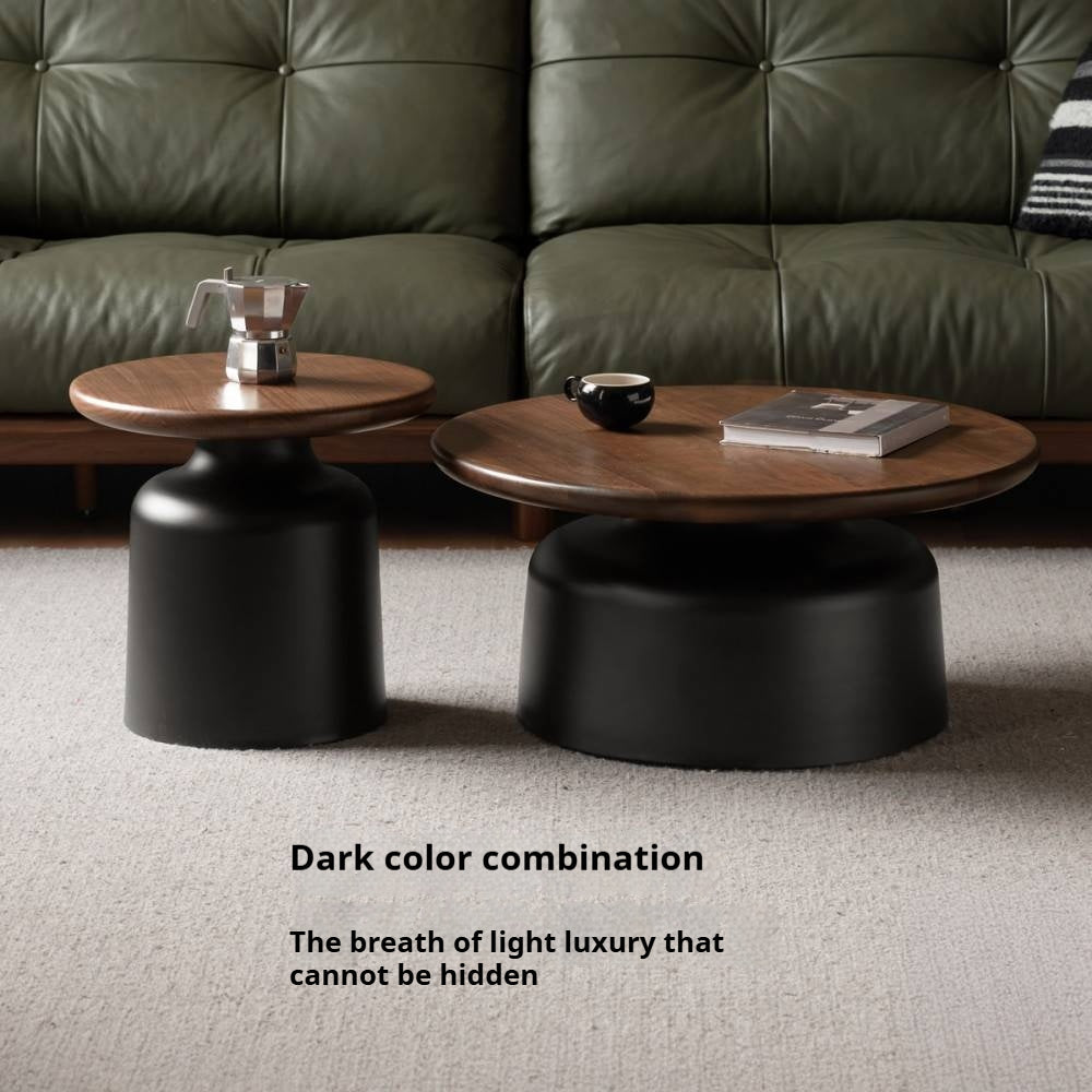 Black Walnut Solid Wood Italian Light Luxury Tea Table