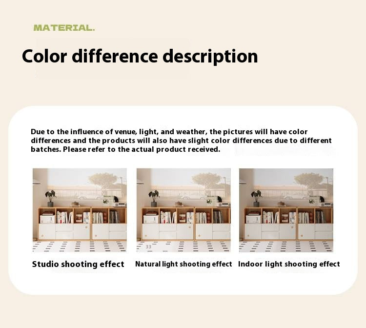 Solid Rubberwood Bookcase Cabinet