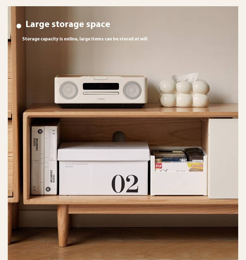 Oak Solid Wood Modern TV Stand.