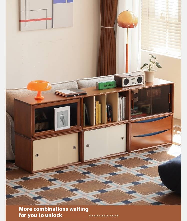 Poplar Solid Wood Ancient Style TV Stand Combination.