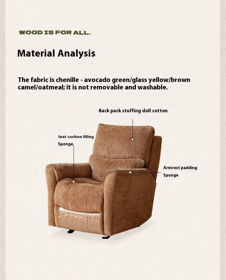 Fabric Lounge Electric Rocking Armchair