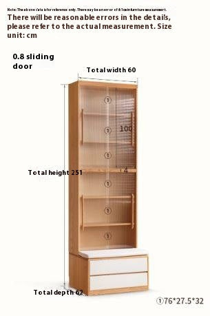 Oak Solid Wood Cream Style Study  Bookcase