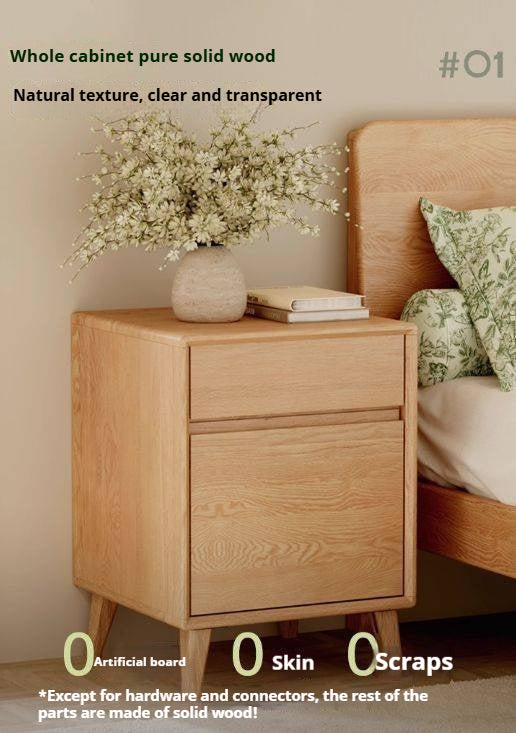 Oak Solid Wood Nordic Style Nightstand