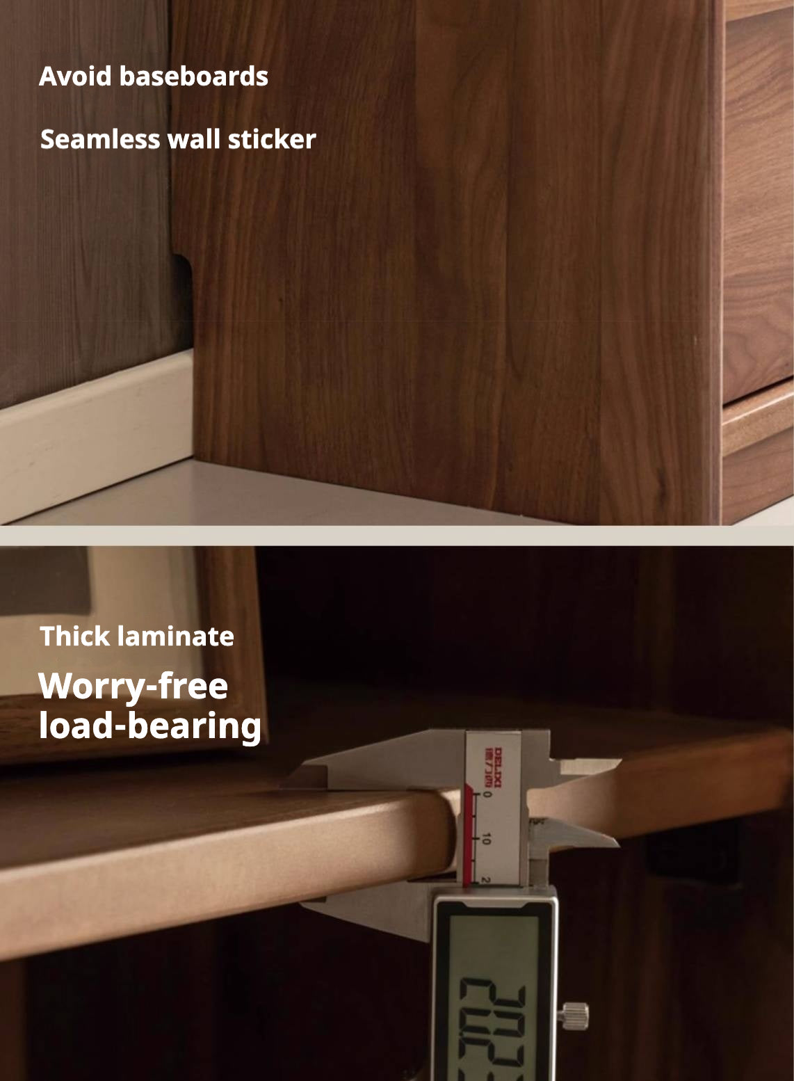 Black Walnut Solid Wood Light Luxury Style Bookcase Combination