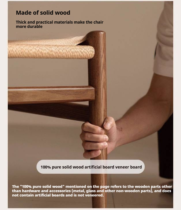 Ash Solid Wood Retro Dining Chair