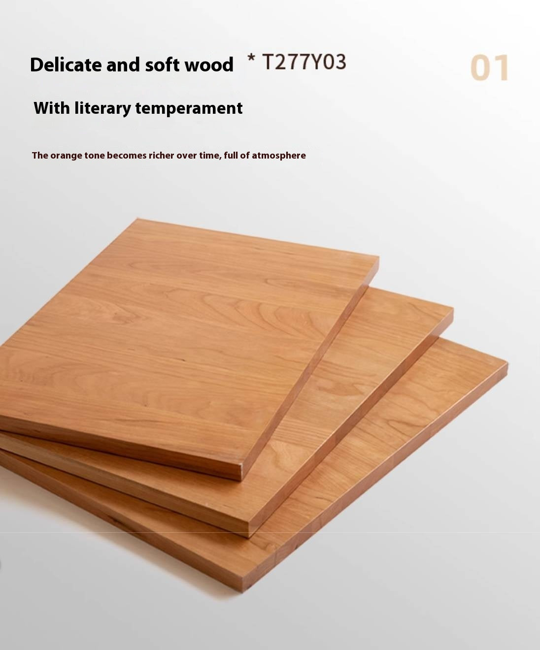 Rubberwood, Oak Solid Wood Modern Style Bookshelf