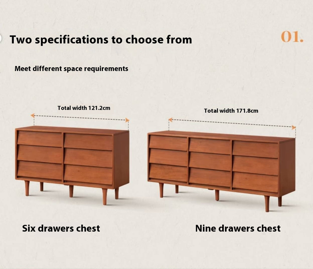 Poplar Solid Wood Middle Ancient Style Drawer