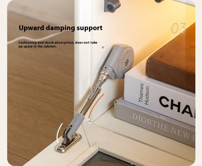 Solid Rubberwood Cream Style Nightstand