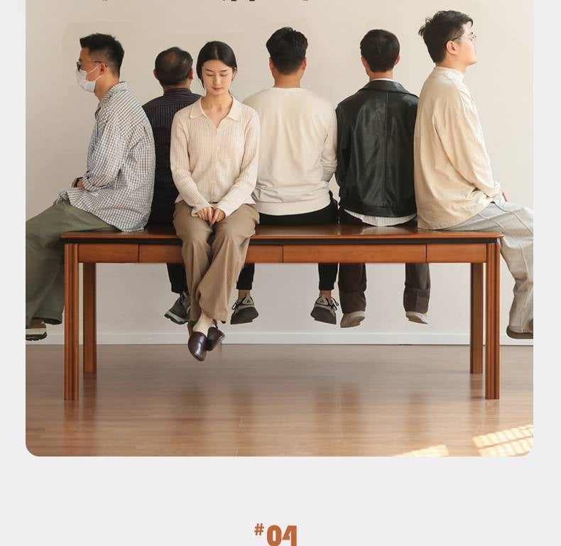 Poplar Solid Wood Antique Style Office Desk