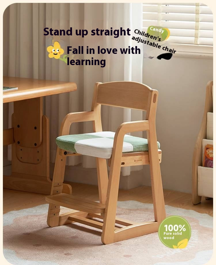 Beech Solid Wood Washable Kids Soft Chair