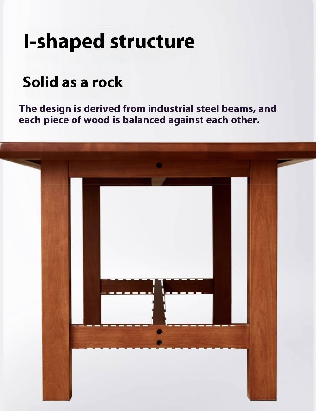 Poplar Solid Wood Mid Ancient Style Dining Table