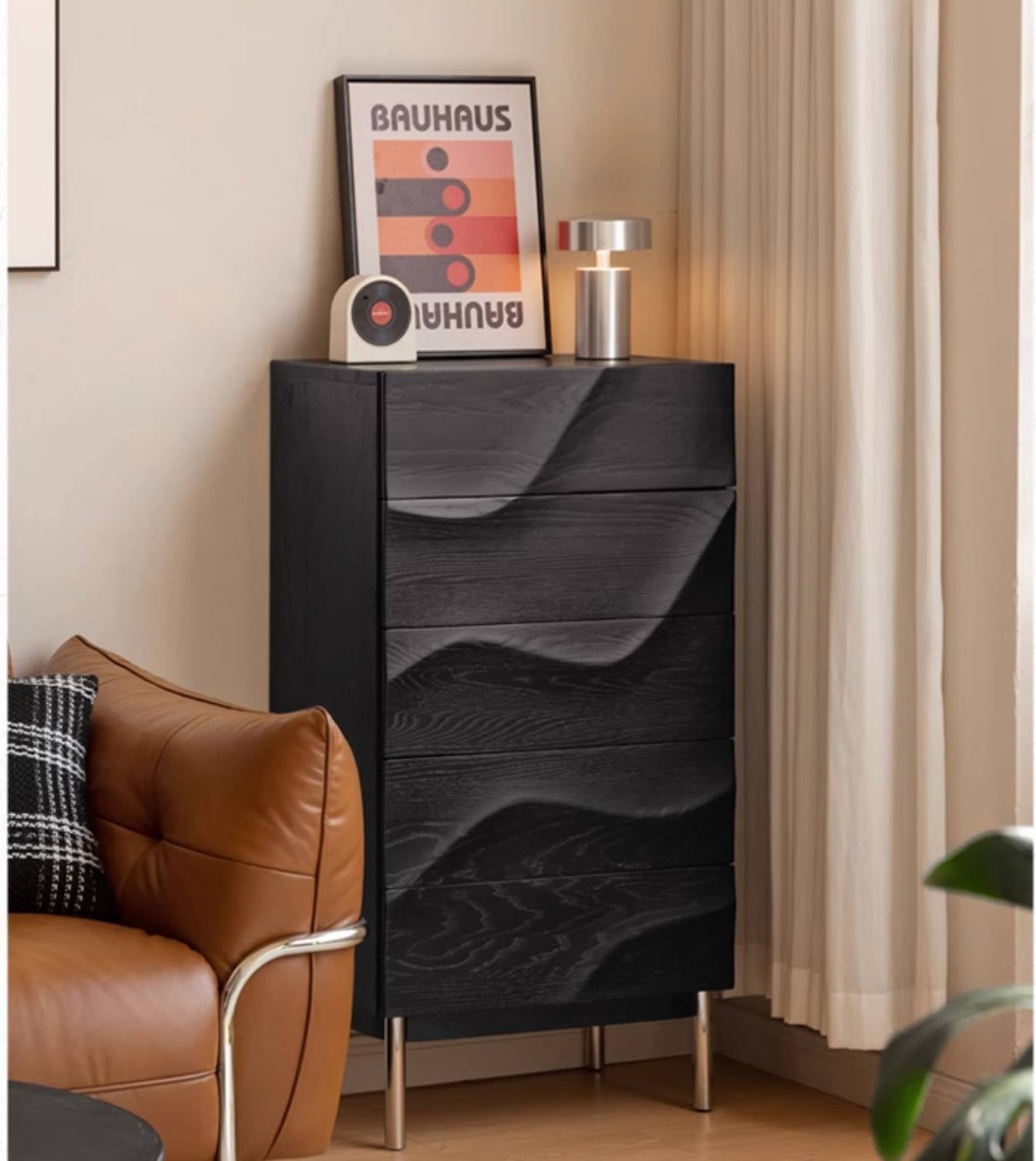 Oak Solid Wood Bauhaus Chest of Drawers