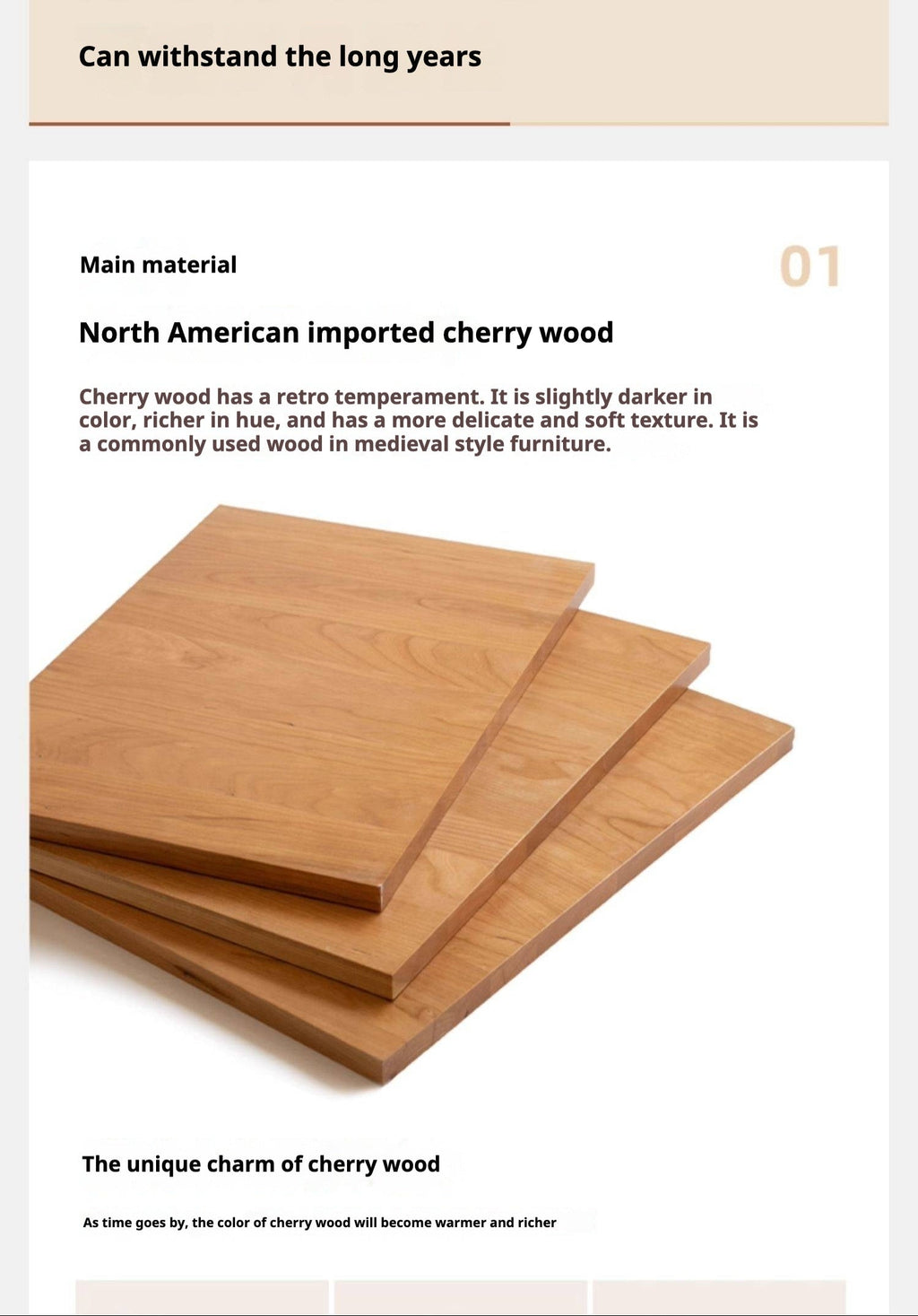 Cherry Solid Wood Ancient Style Bookcases