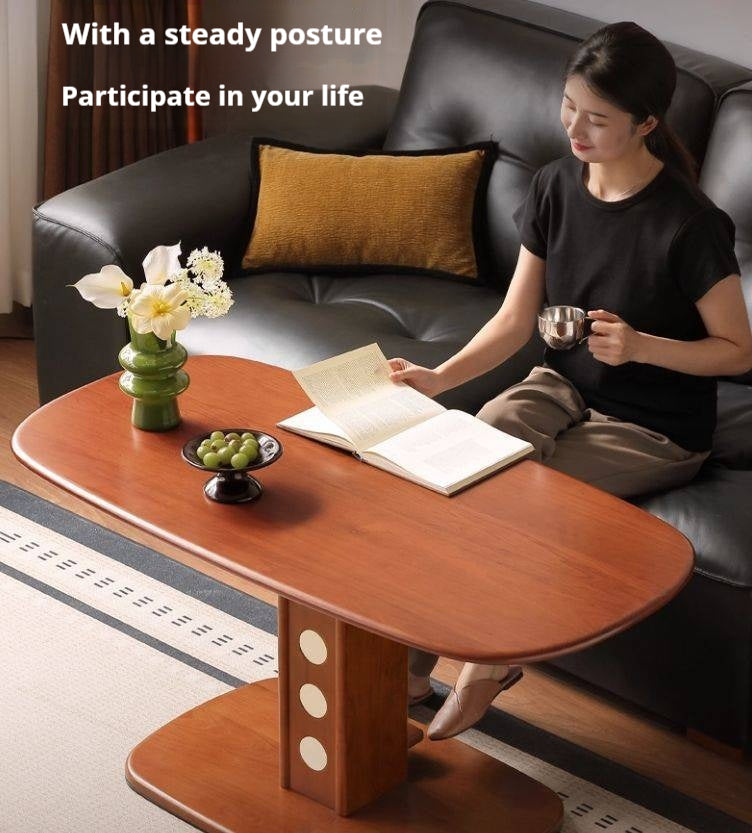 Poplar Solid Wood Ancient Style Elevating Tea Table