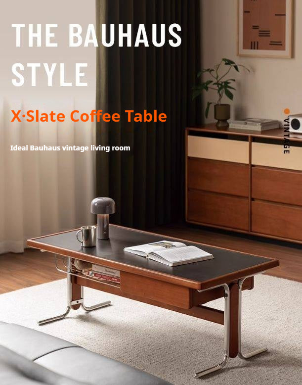 Poplar Solid Wood Ancient Style Rock Plate Tea Table