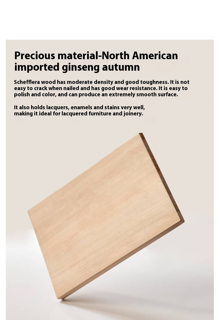 Poplar Solid Wood Light Luxury Style Rock Plate Coffee Table