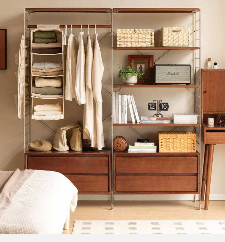 Oak Solid Wood Retro Style Side Cabinet