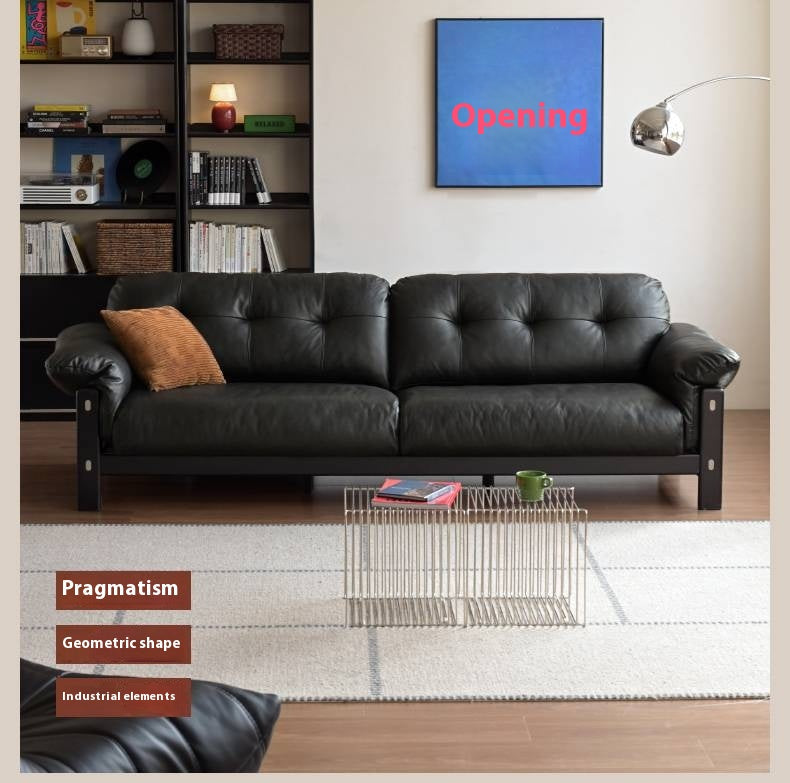 Ash Solid Wood Fabric, Leather Sofa