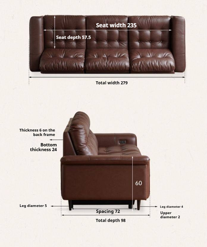 Leather French Retro Sofa