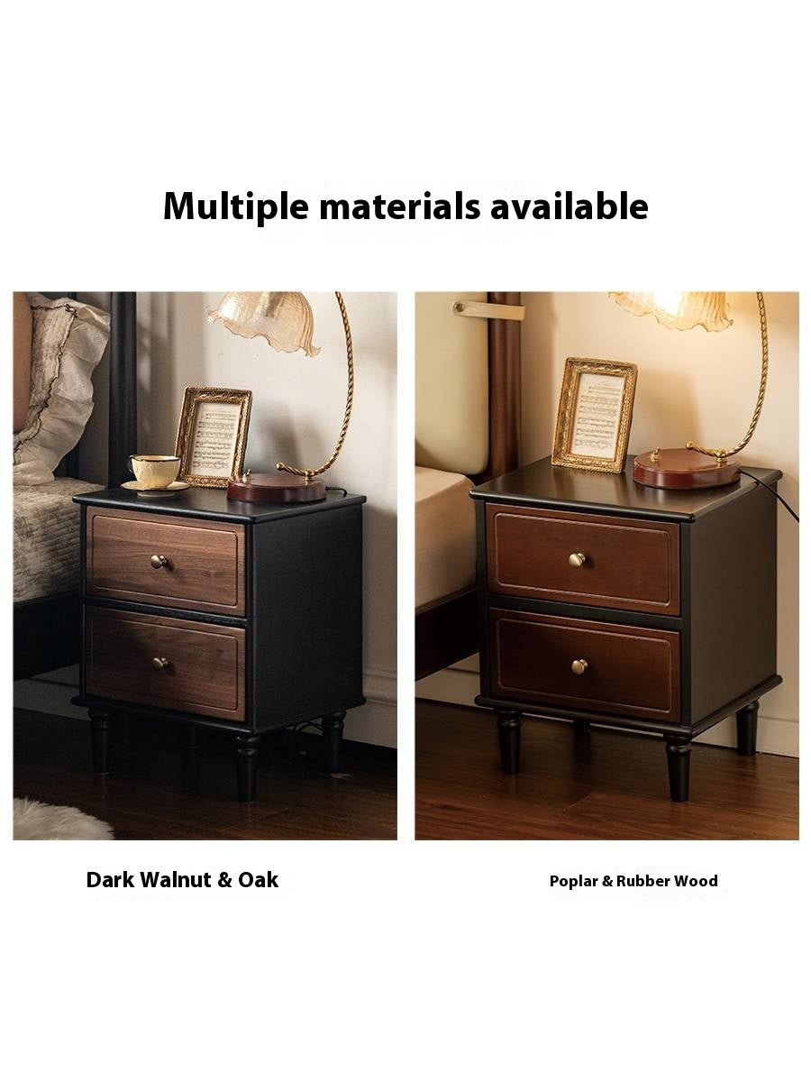 Oak Solid Wood American Retro Nightstand