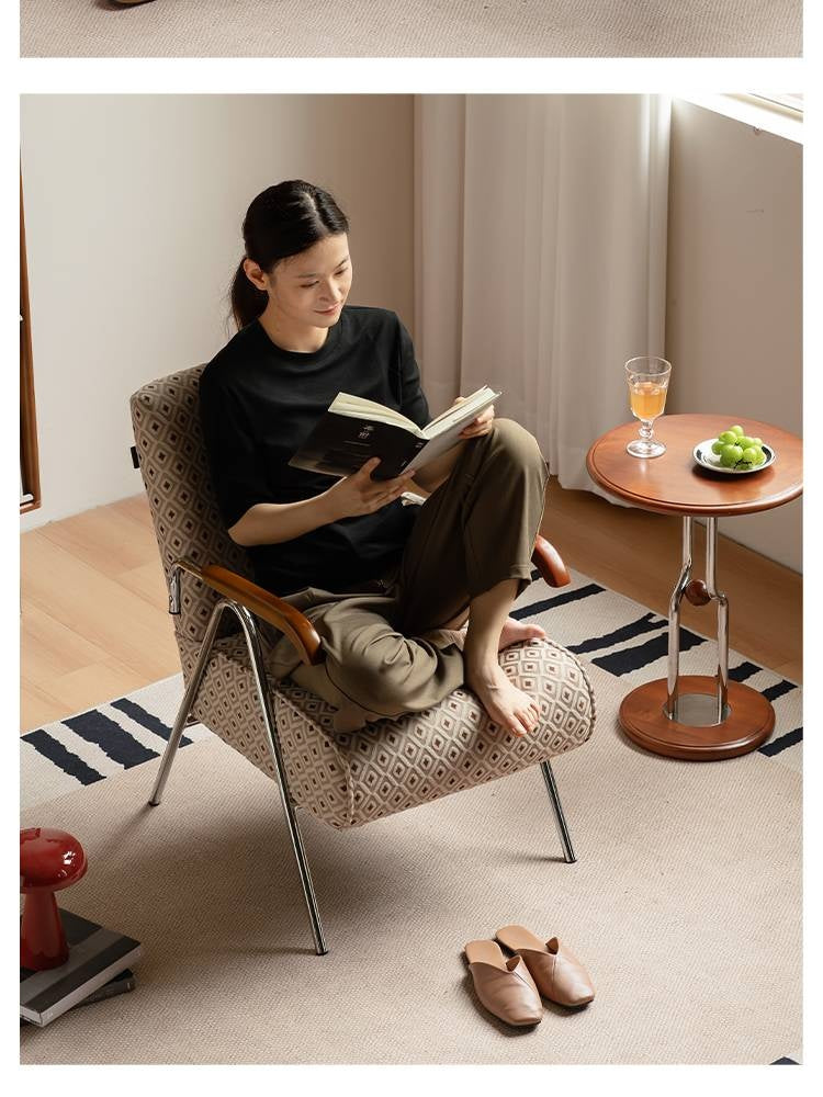 Beech Solid Wood Fabric Sofa Chair