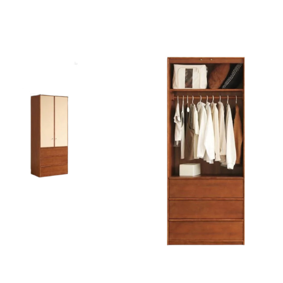 Oak Solid Wood Antique Style Wardrobe.