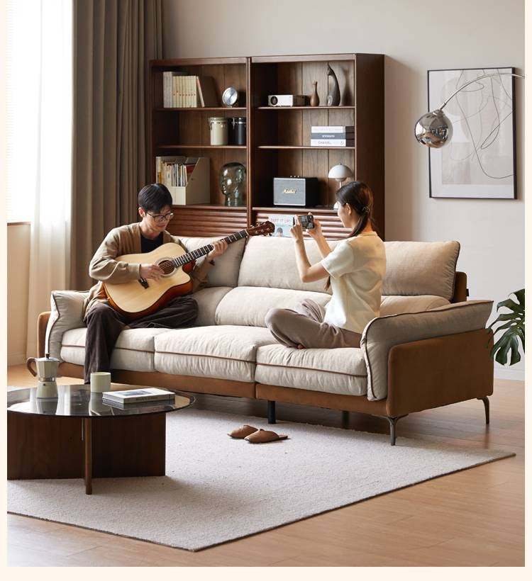 Pine Modern Style High Back Sofa