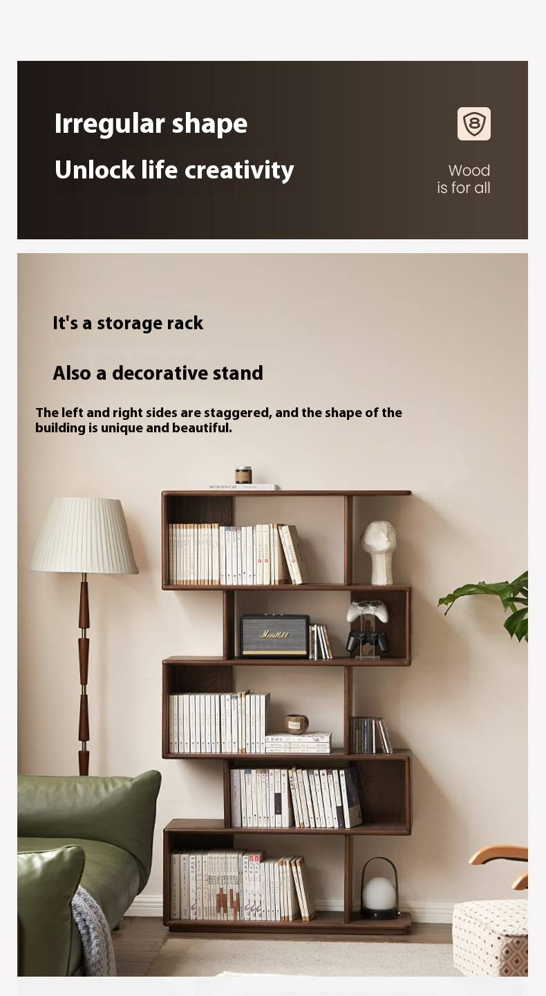 Oak Solid Wood Partition Rack Antique Shelf