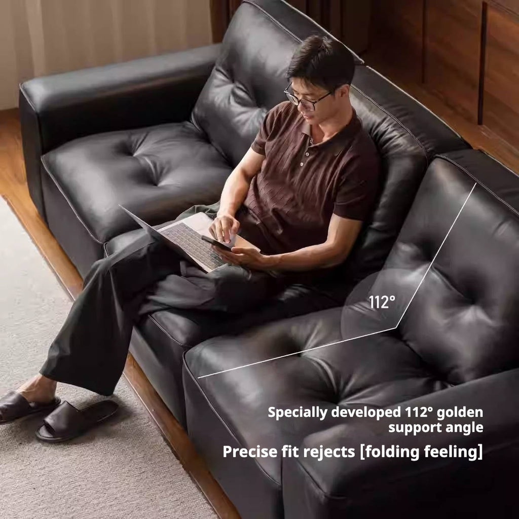 Light Luxury Black Diamond Straight Sofa