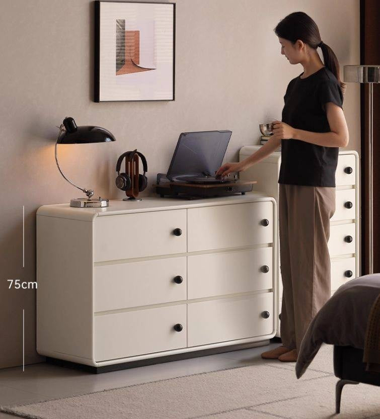 Solid Rubberwood Modern Drawer Chest