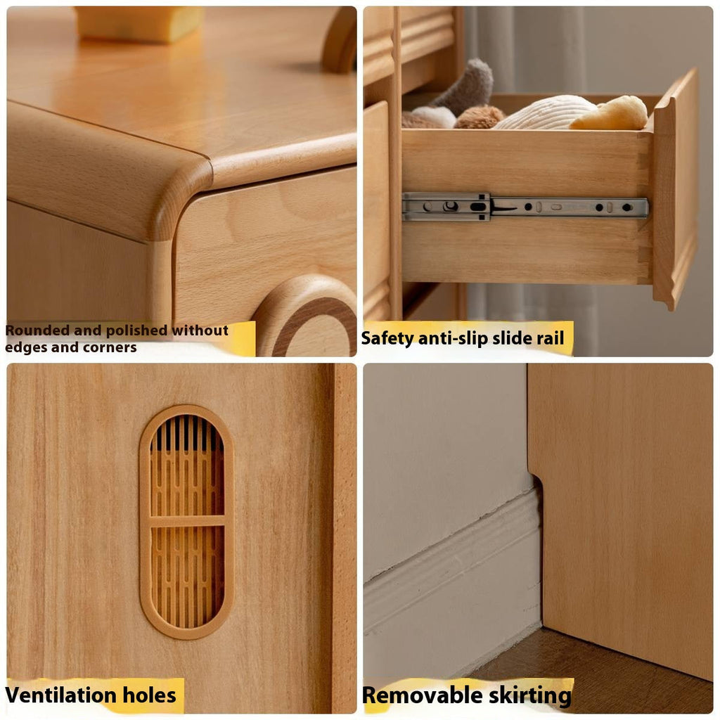 Beech Solid Wood Children's Chest of Drawers