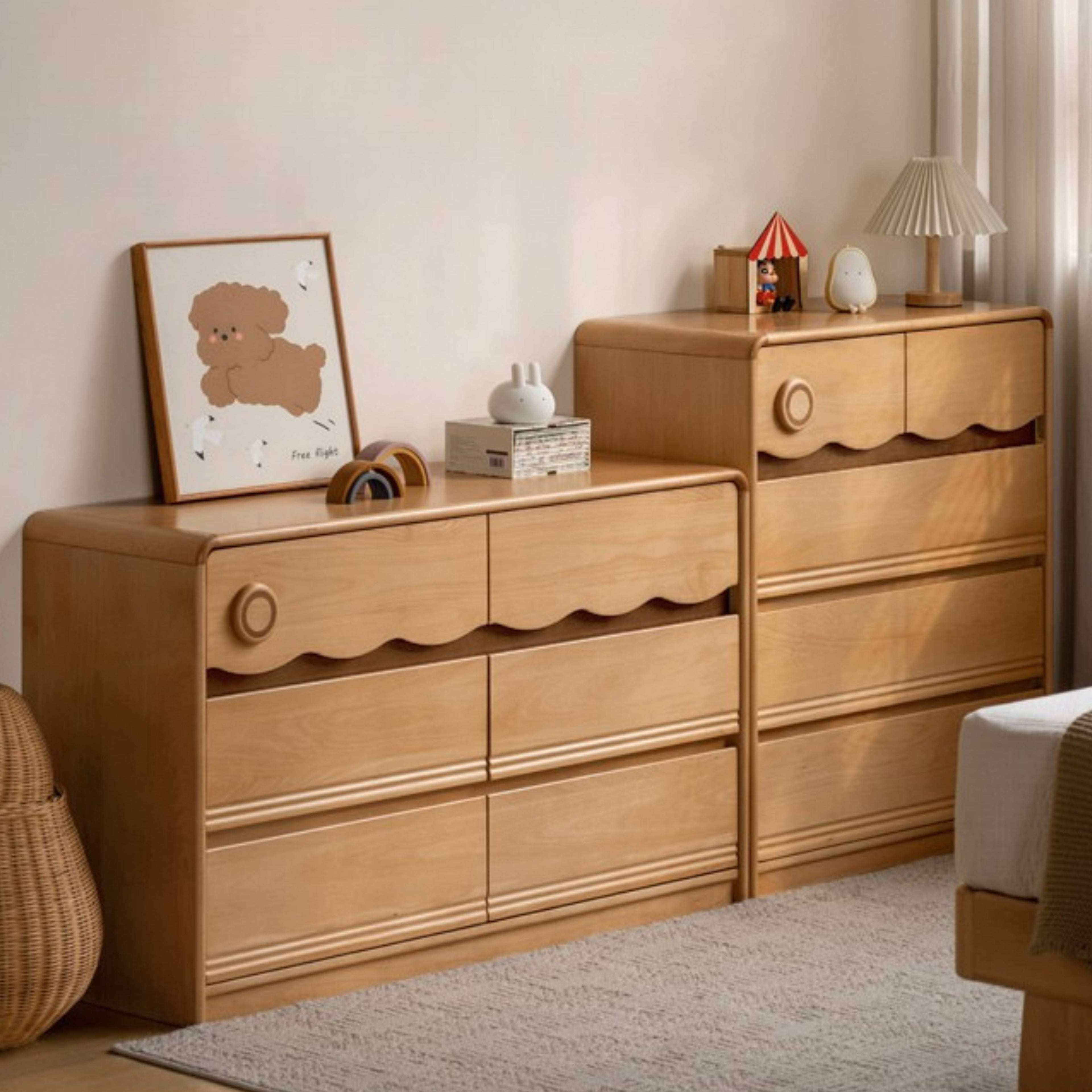 Beech Solid Wood Children's Chest of Drawers