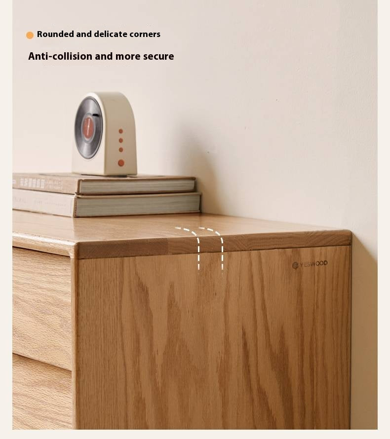 Oak Solid Wood Modern TV Stand.