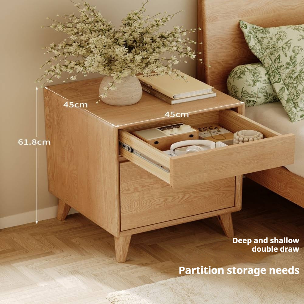 Oak Solid Wood Nordic Style Nightstand