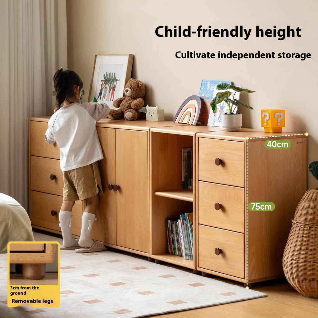 Beech Solid Wood Children's Bucket Cabinet