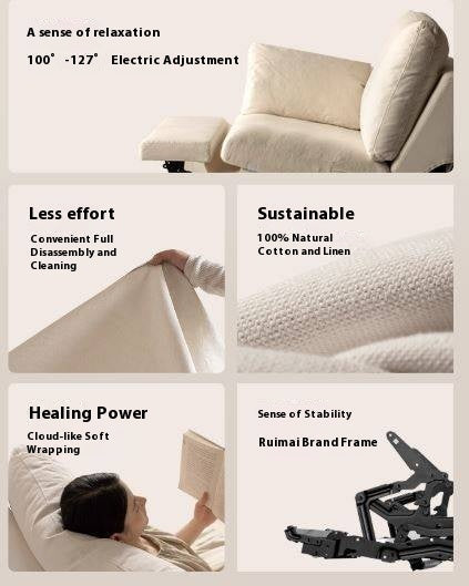 Fabric Sofa Cotton and Linen Electric