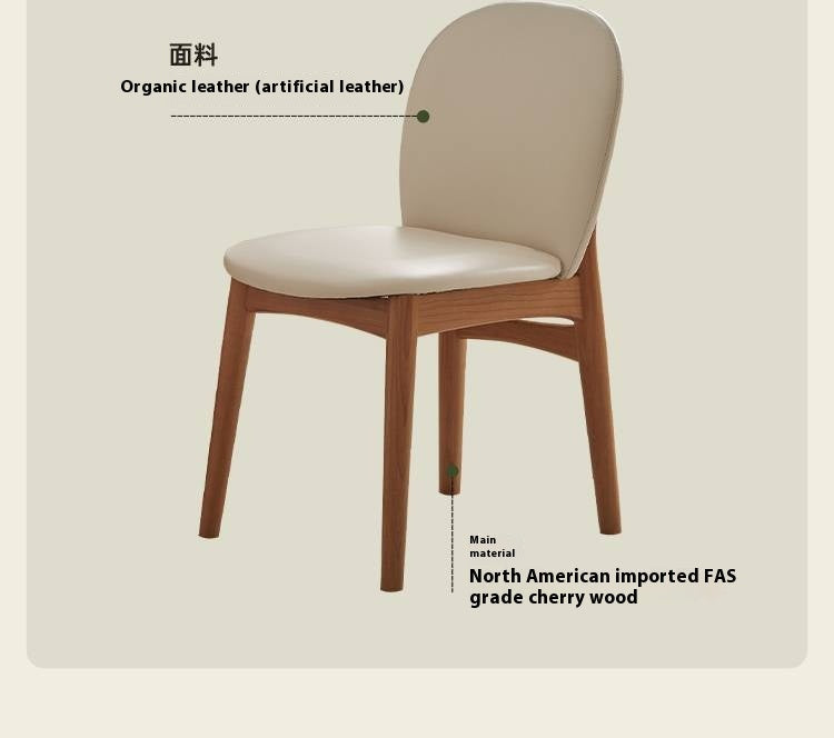 Black Walnut, Cherry Solid Wood Makeup Light Luxury Style Chair