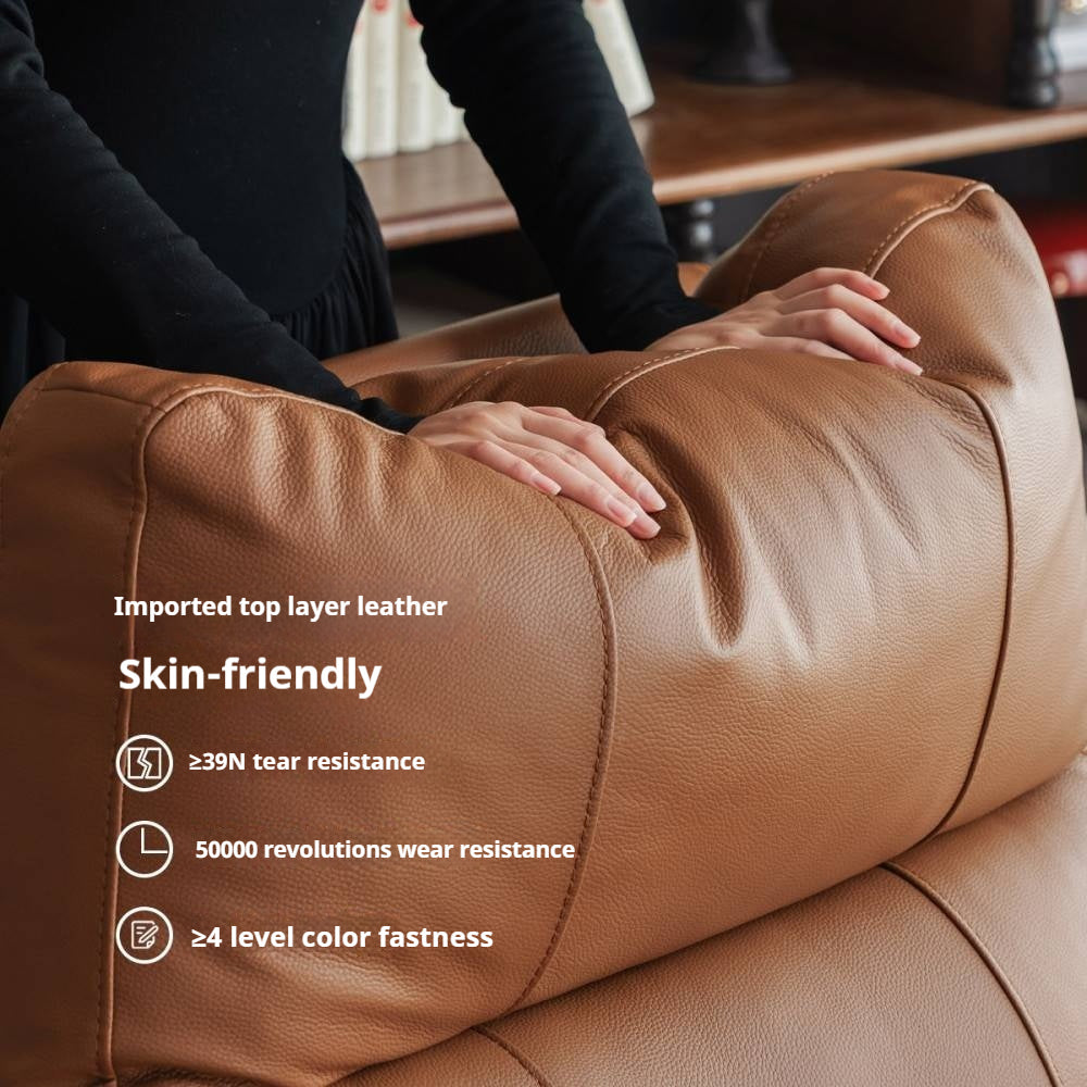 Leather Functional Recliner Electric Sofa