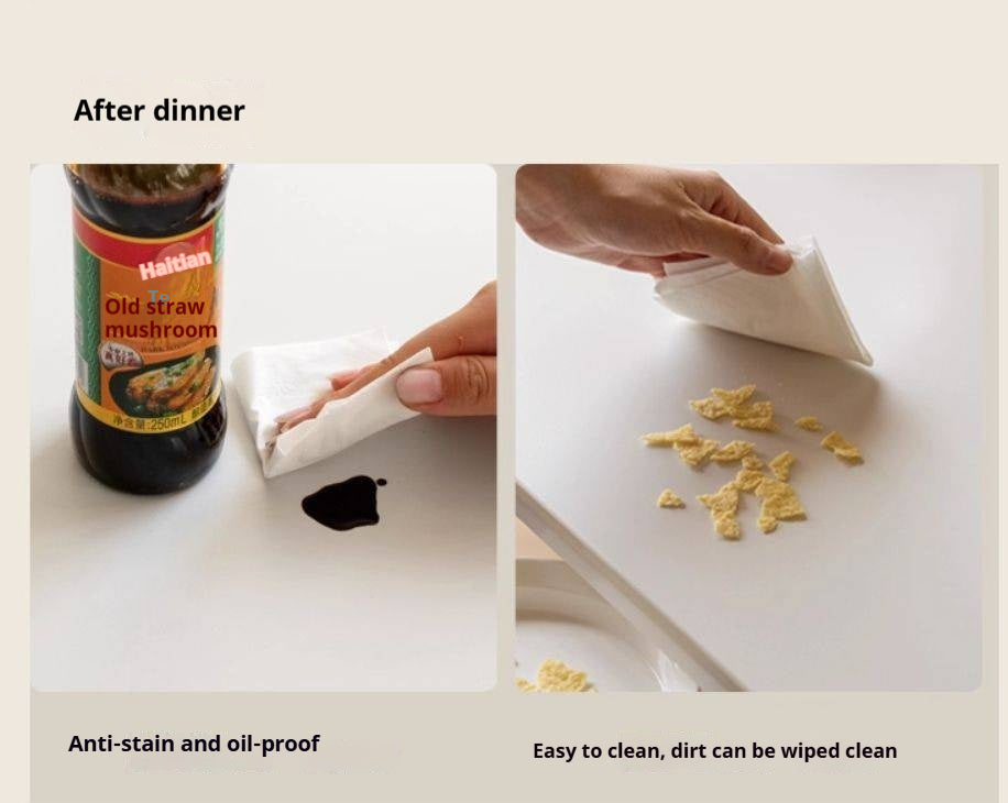 Black Walnut Solid Wood Modern Rock Plate Dining Table