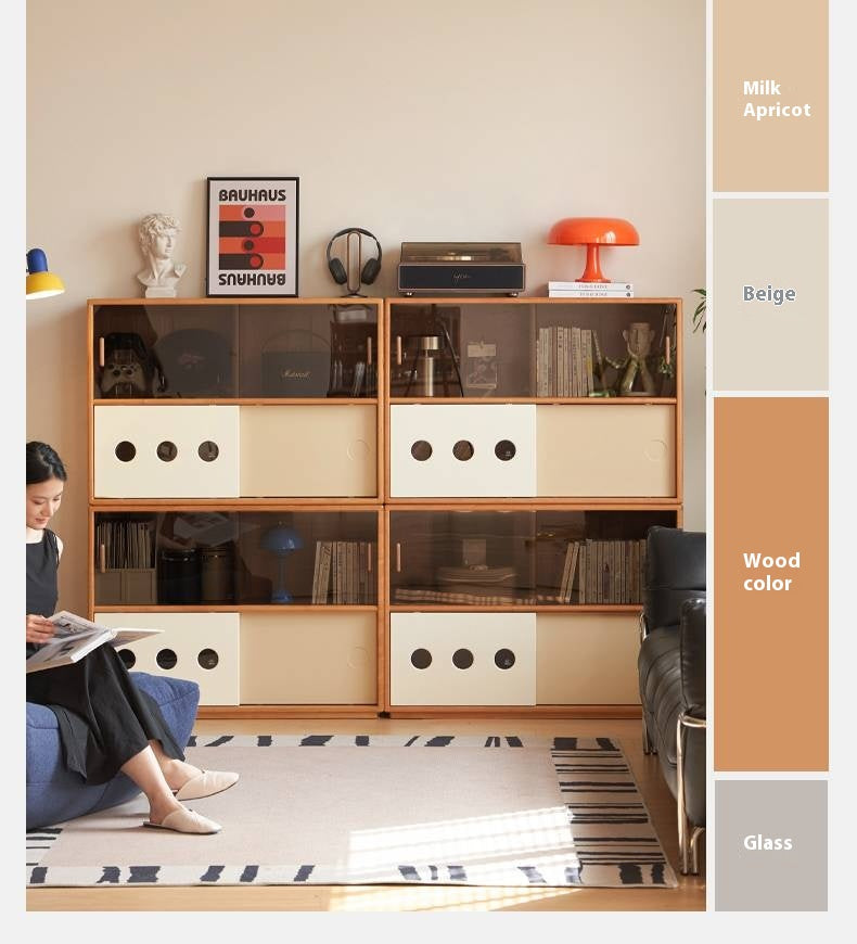 Cherry Solid Wood Ancient Style Bookcases