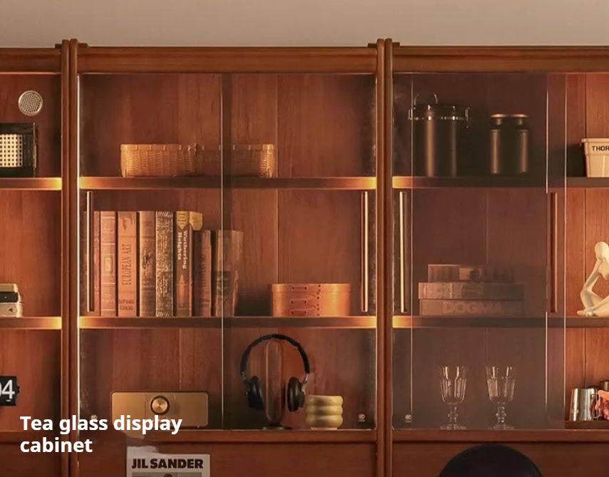 Poplar Solid Wood Combination Bookshelf Antique Style