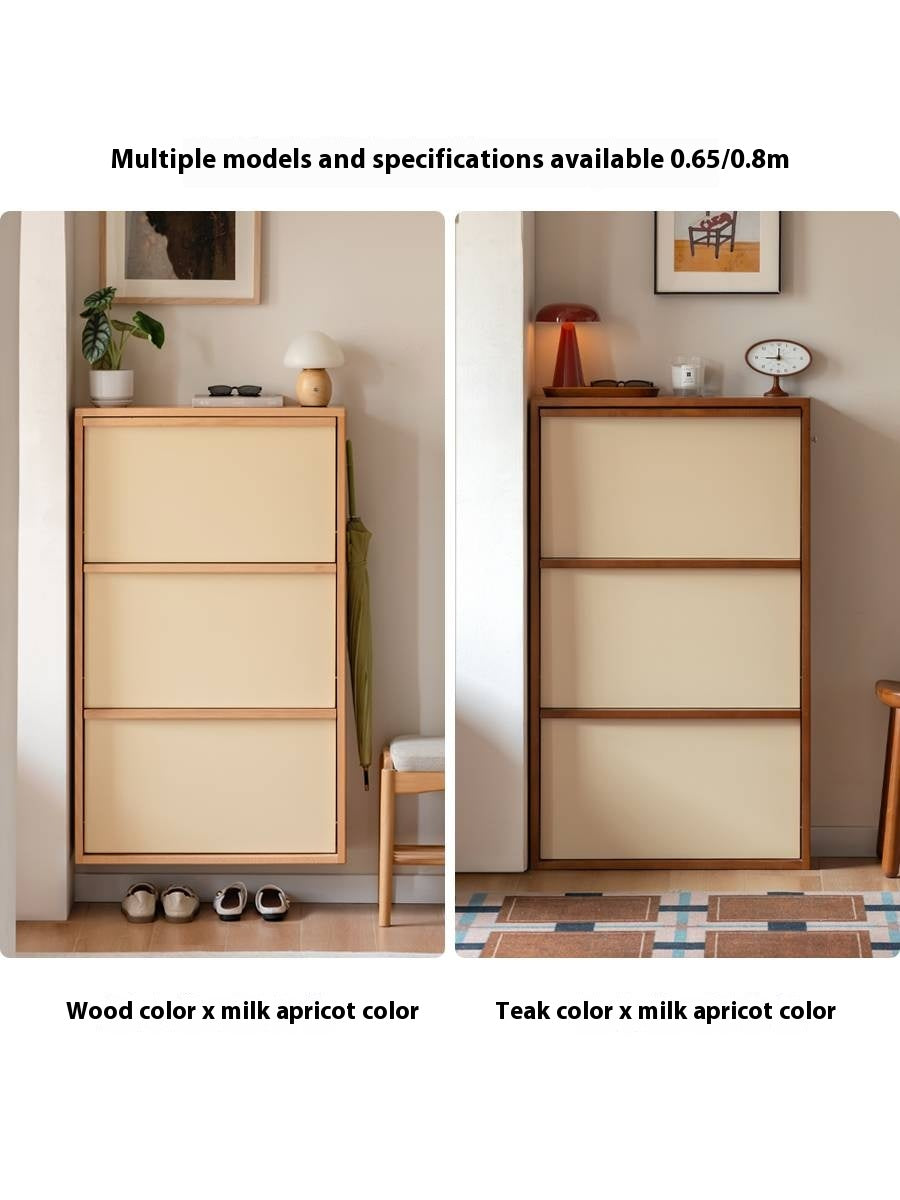Beech Solid Wood Shoe Cabinet Hallway Cabinet