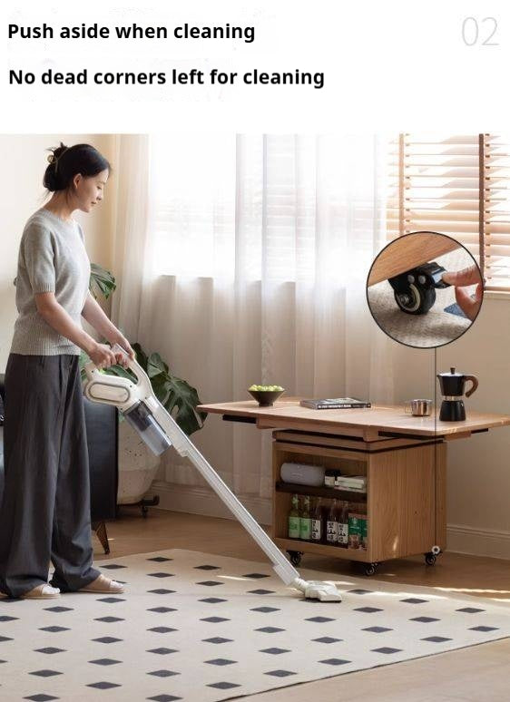 Oak Solid Wood Modern Elevating Folding Tea Table