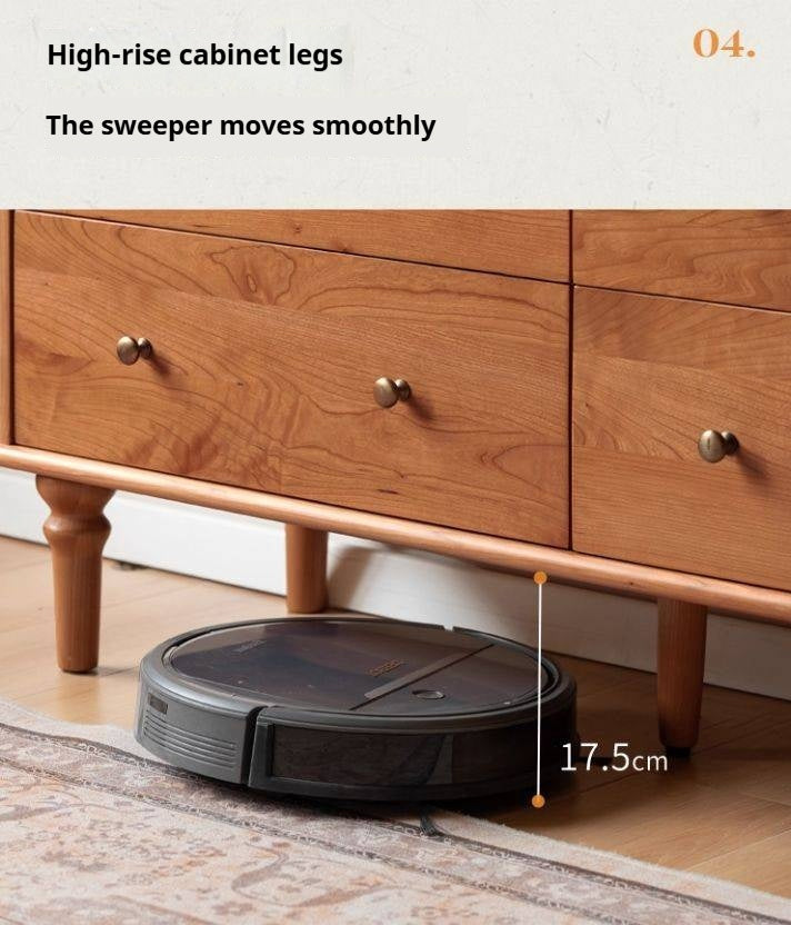 Cherry Solid Wood French Retro Bucket Cabinet