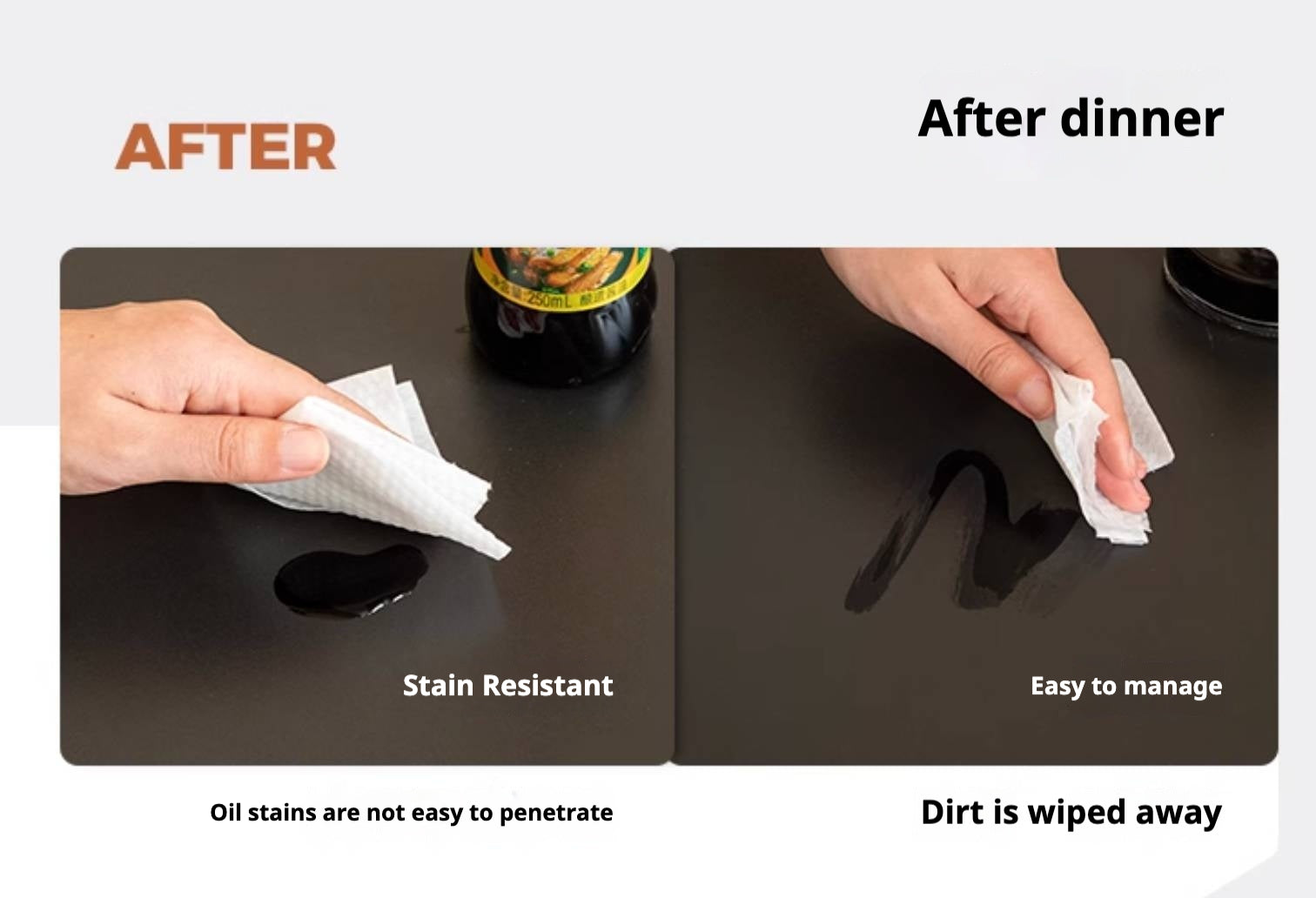 Cherry Solid Wood Rock Board Dining Table