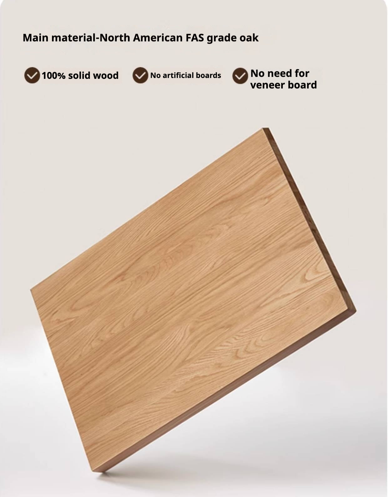 Oak Solid Wood Modern Minimalist Style Leisure Armchair