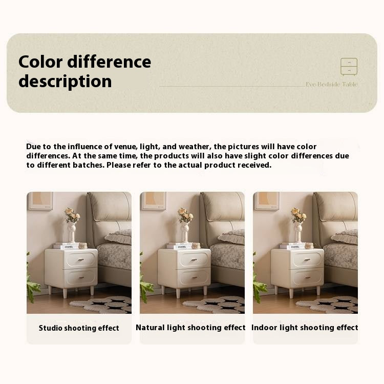 Poplar Solid Wood French Cream Style Nightstand