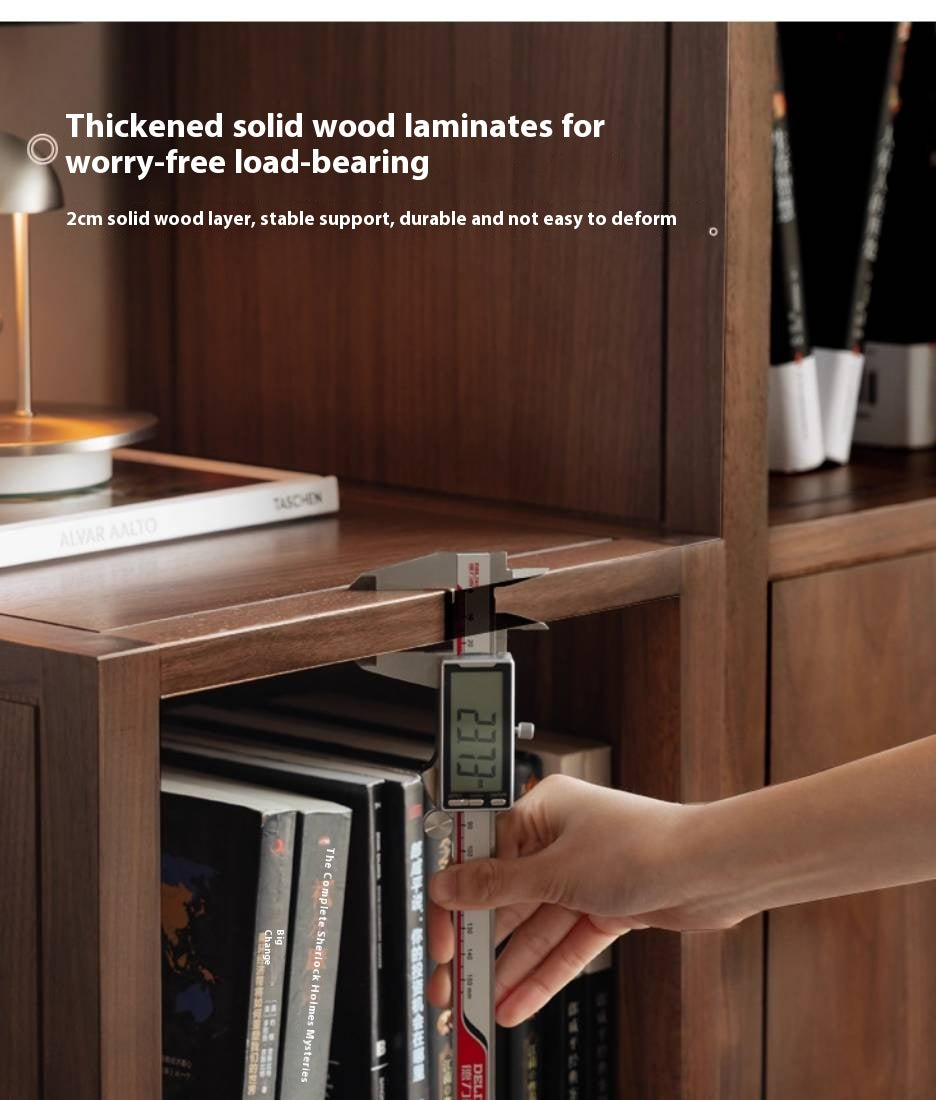 Black Walnut, Oak Solid Wood Corner Bookshelf