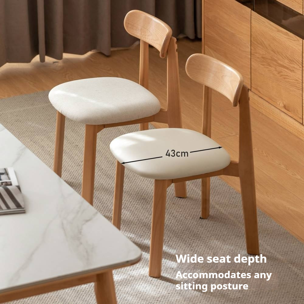 Beech, Oak Solid Wood Modern Dining Chairs