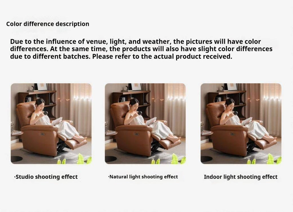 Leather Functional Recliner Electric Sofa